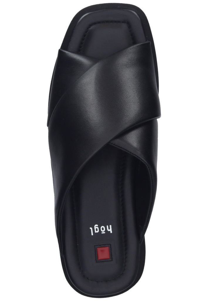 Högl Pantoletten Leder Schwarz