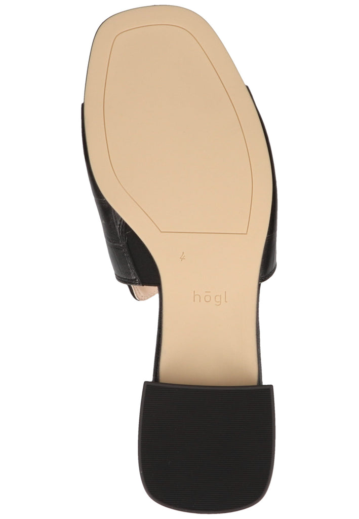 Högl Pantoletten Leder Schwarz