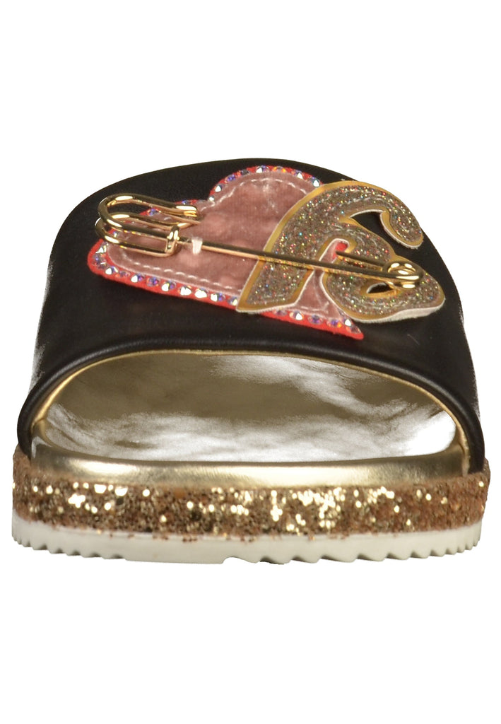 Högl Pantoletten Leder Schwarz