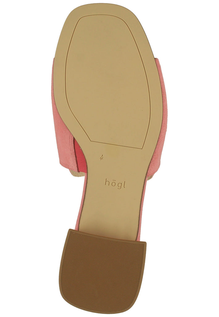 Högl Pantoletten Veloursleder Hellpink