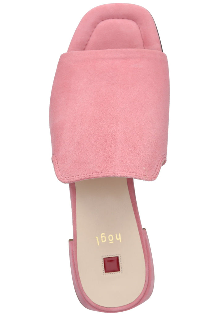 Högl Pantoletten Veloursleder Hellpink