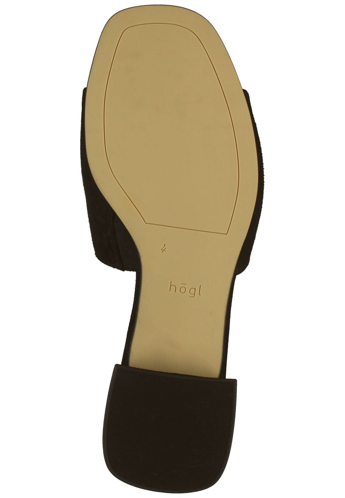 Högl Pantoletten Veloursleder Schwarz