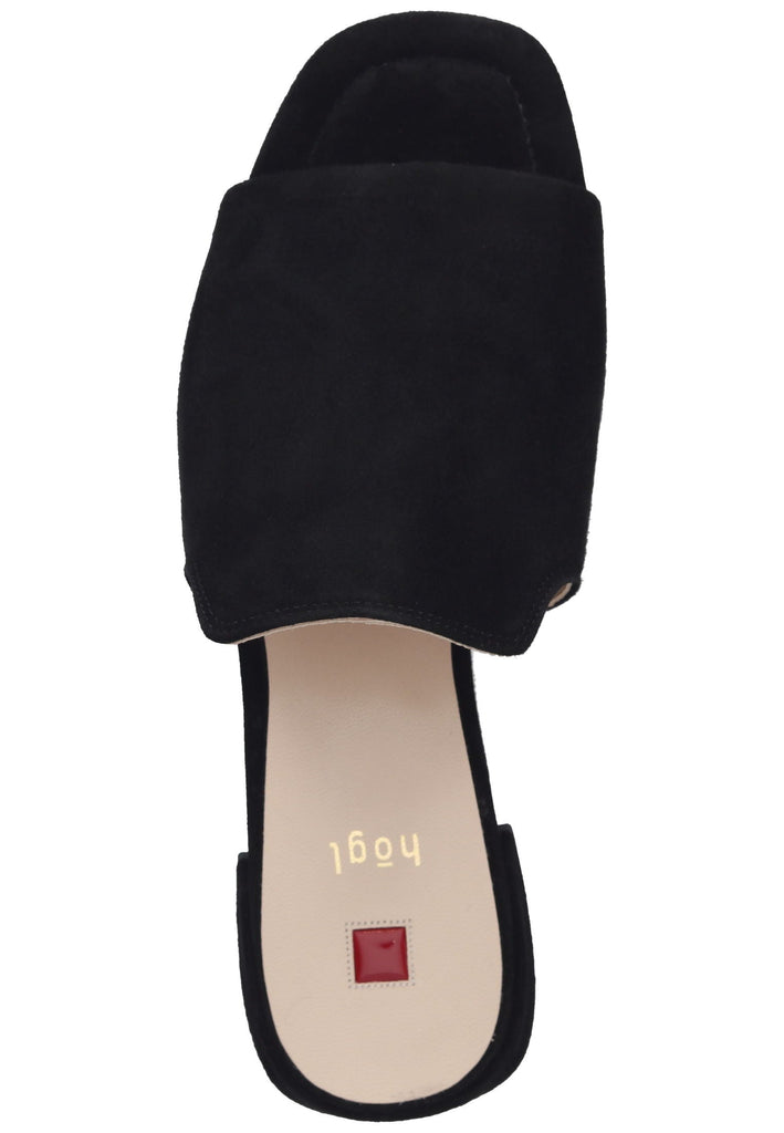 Högl Pantoletten Veloursleder Schwarz