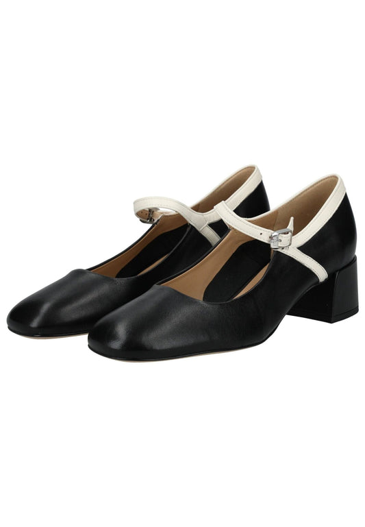 Högl Pumps Glattleder Schwarz Kombi