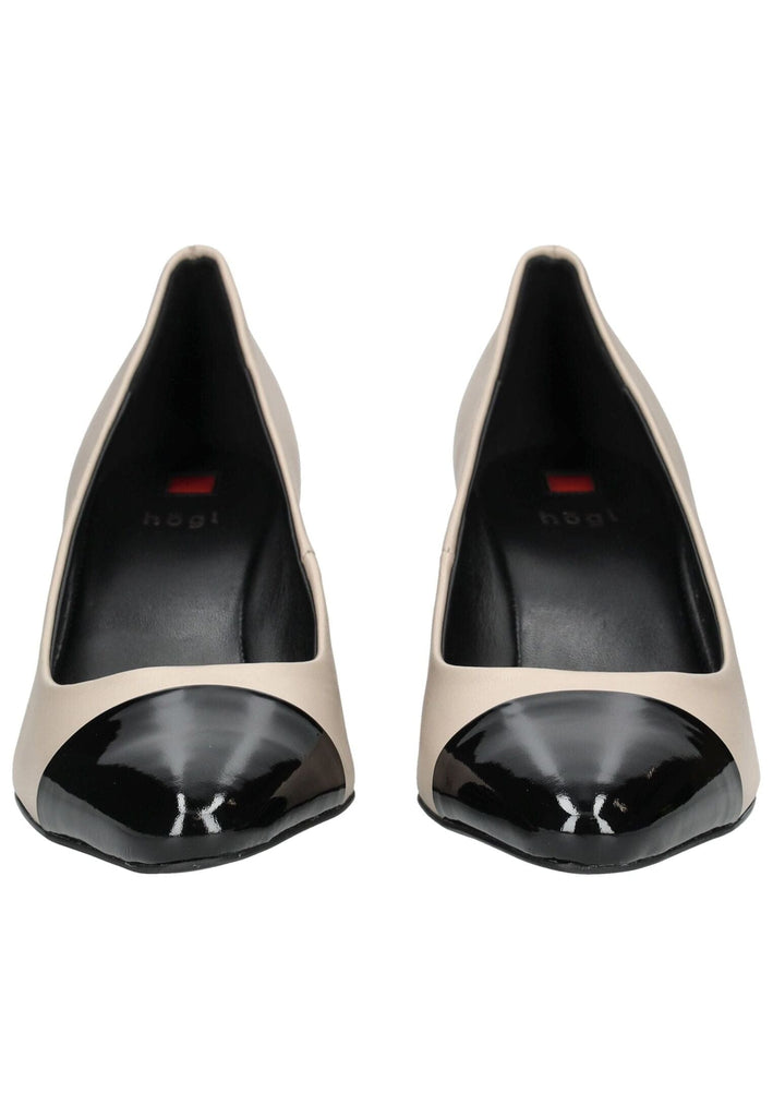 Högl Pumps Leder Beige/Schwarz