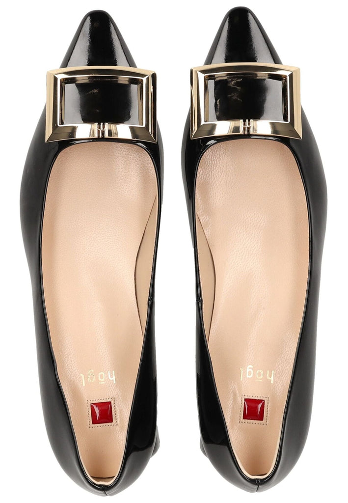 Högl Pumps Leder Schwarz Lack