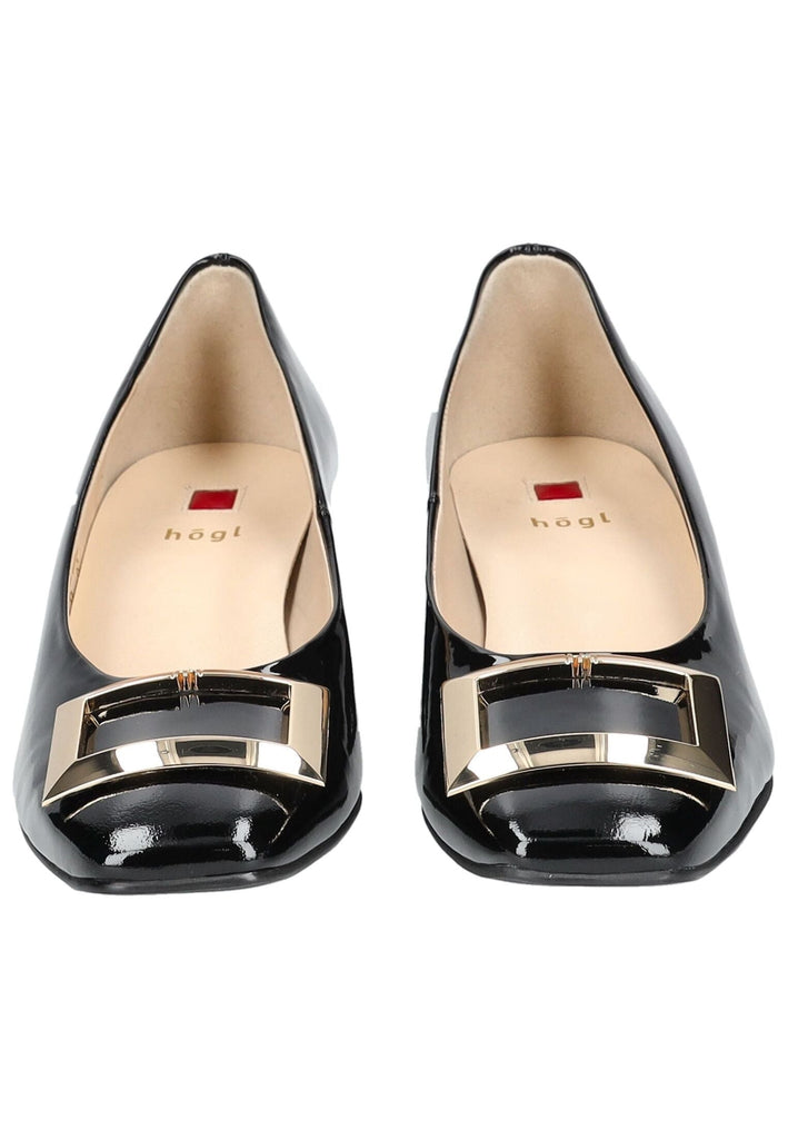 Högl Pumps Leder Schwarz Lack