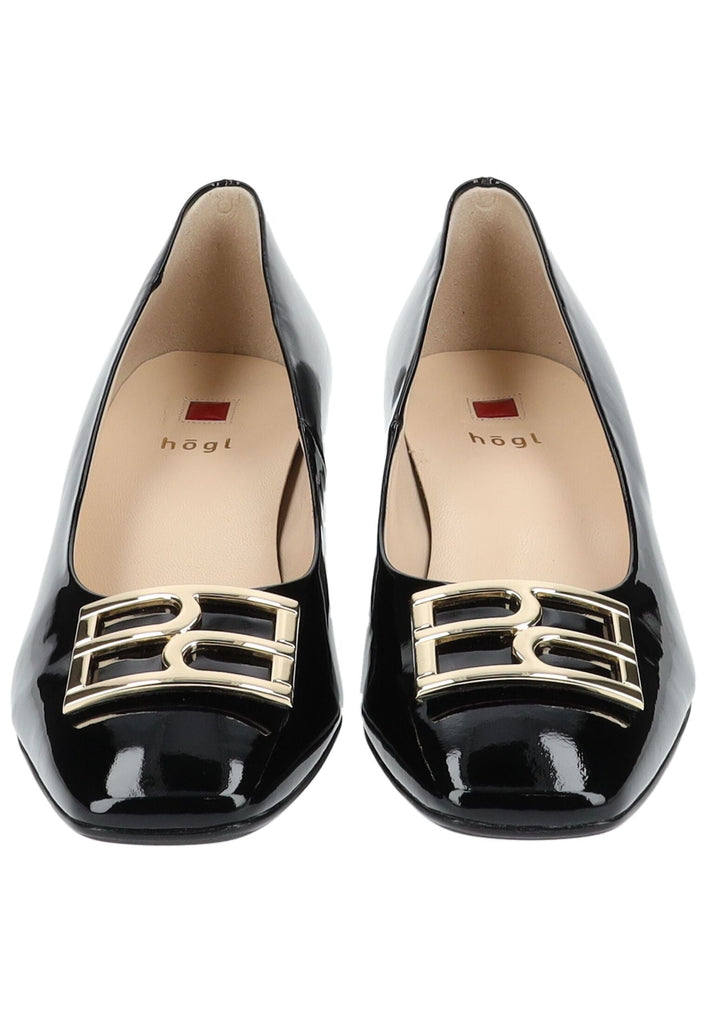 Högl Pumps Leder Schwarz Lack