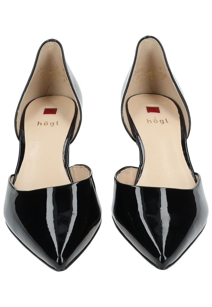 Högl Pumps Leder Schwarz Lack