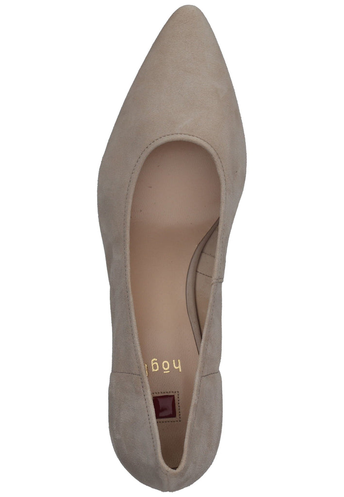 Högl Pumps Veloursleder Hellbeige