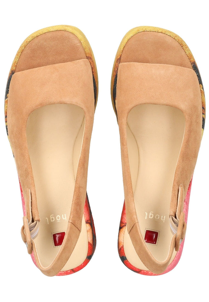 Högl Sandalen Samt Rot/Braun