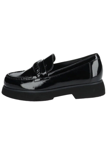 Högl Slipper Leder Schwarz Lack