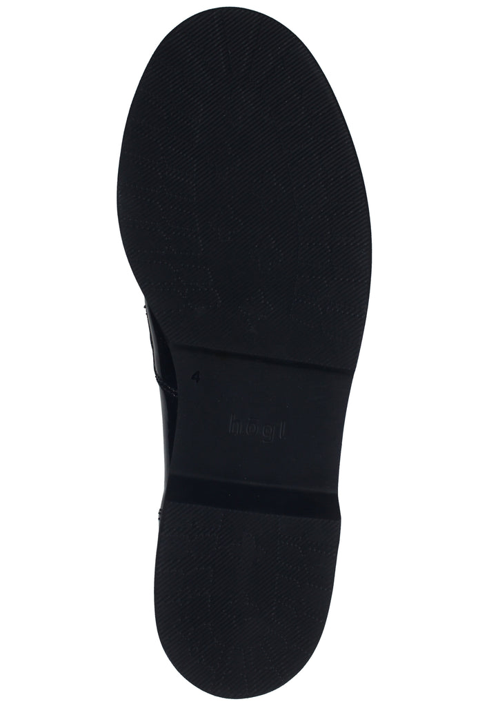 Högl Slipper Leder Schwarz Lack