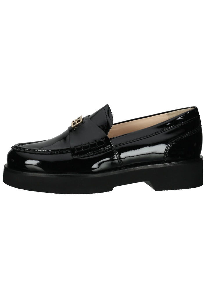 Högl Slipper Leder Schwarz Lack