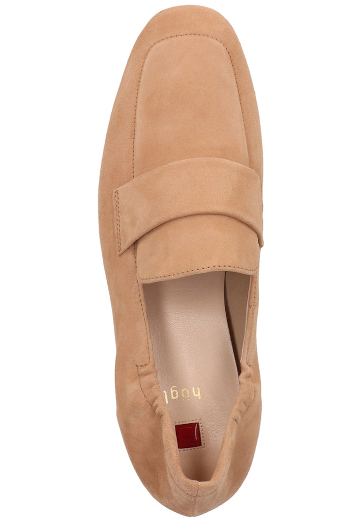 Högl Slipper Veloursleder Hellbraun