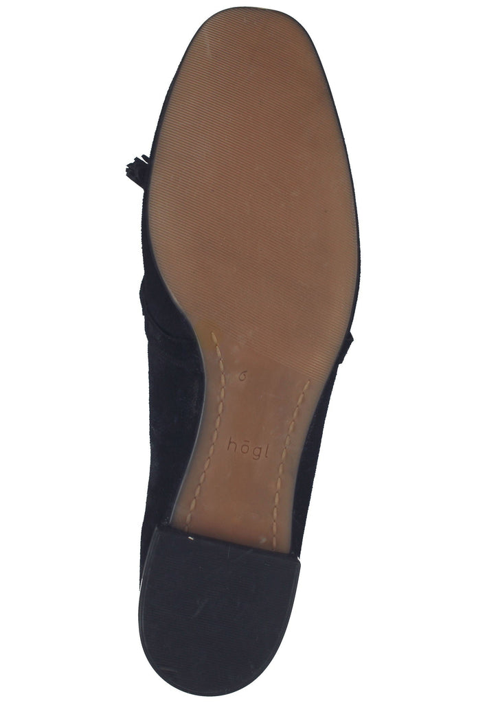 Högl Slipper Veloursleder Schwarz