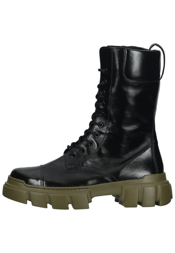Högl Stiefelette Glattleder Schwarz Kombi