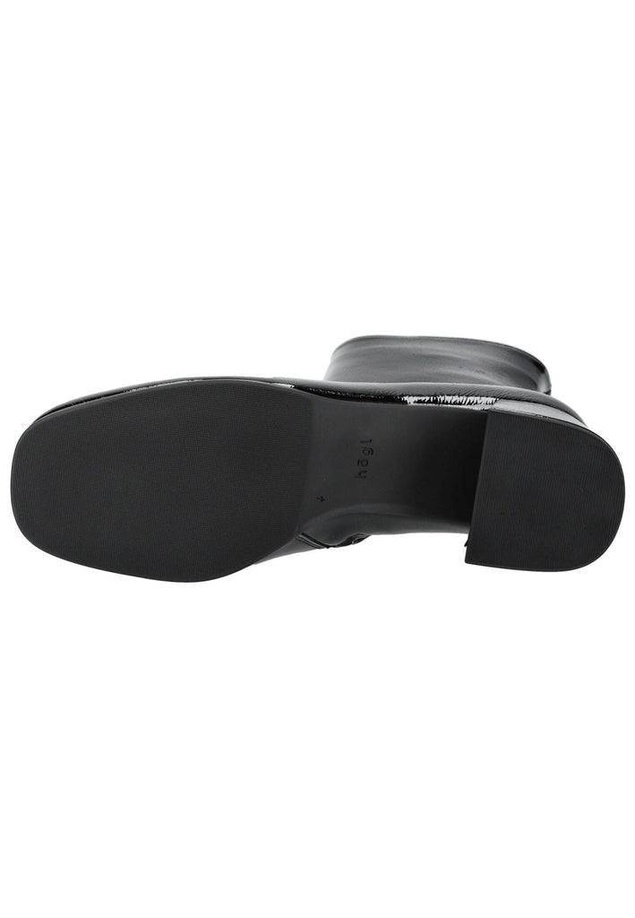 Högl Stiefelette Leder Schwarz Lack