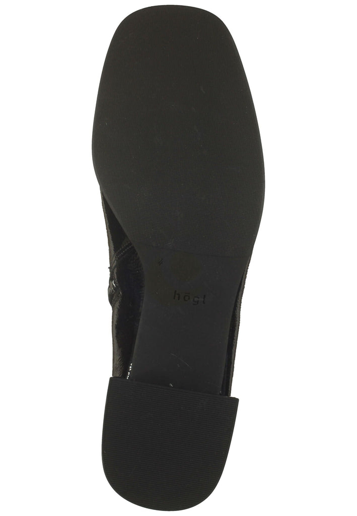 Högl Stiefelette Leder Schwarz Lack