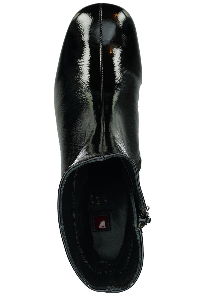 Högl Stiefelette Leder Schwarz Lack