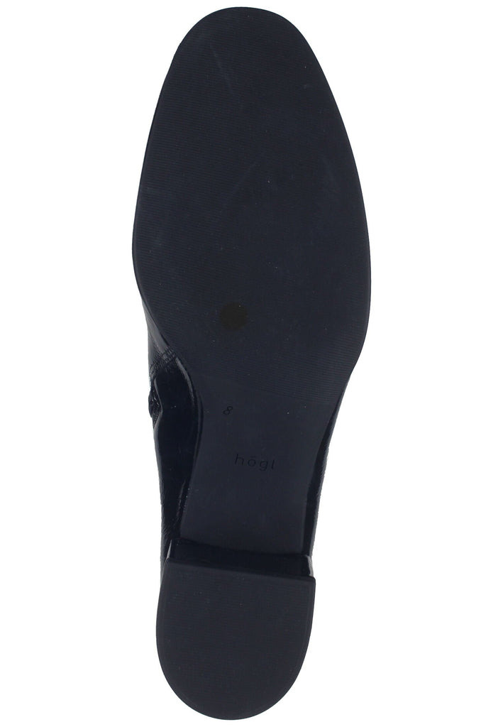 Högl Stiefelette Leder Schwarz Lack