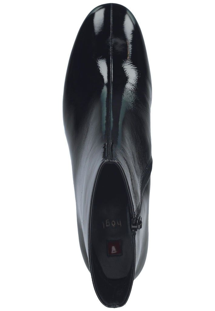 Högl Stiefelette Leder Schwarz Lack