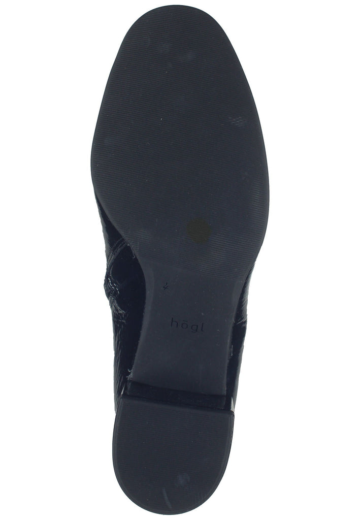 Högl Stiefelette Leder Schwarz Lack
