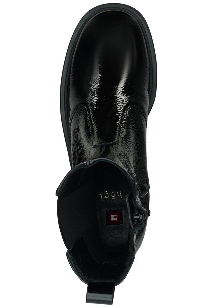 Högl Stiefelette Leder/Textil Schwarz Lack