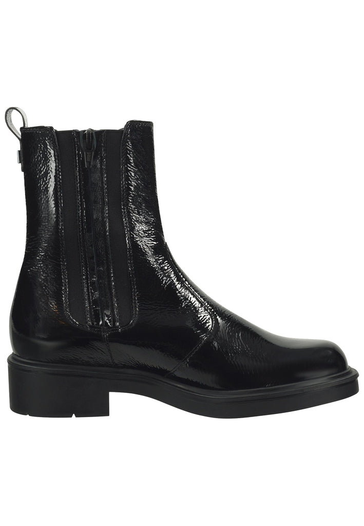 Högl Stiefelette Leder/Textil Schwarz Lack