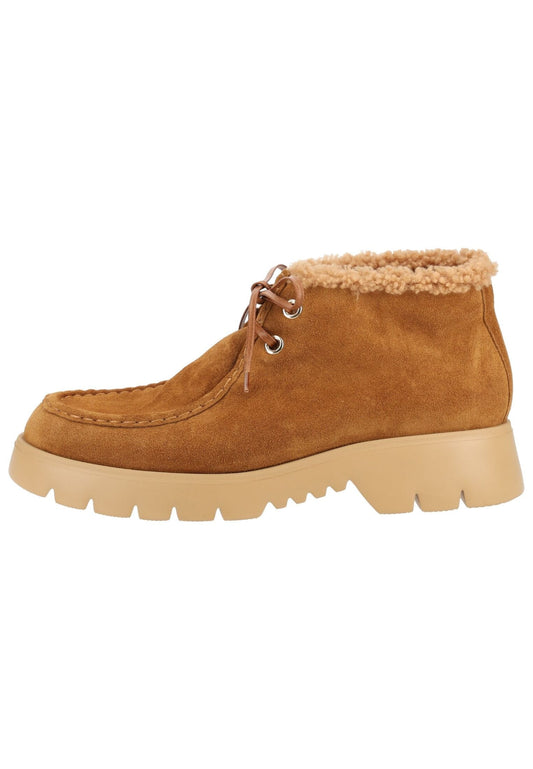 Högl Stiefelette Veloursleder Camel Warmfutter
