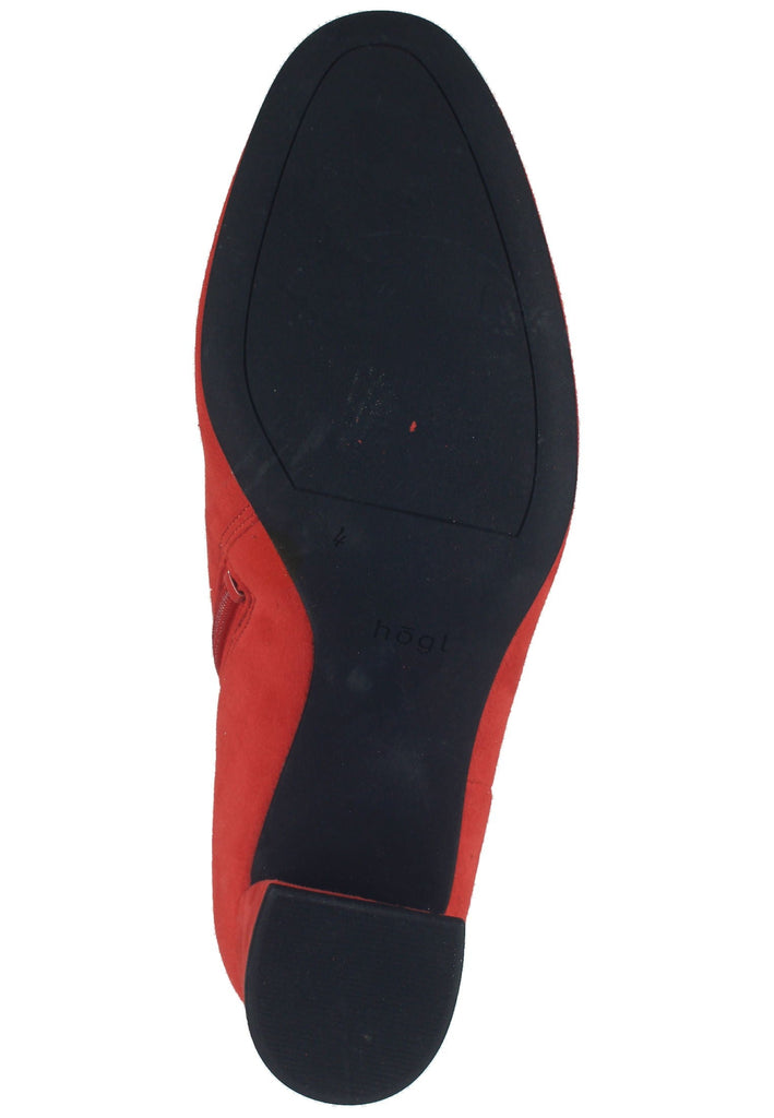 Högl Stiefelette Veloursleder Rot