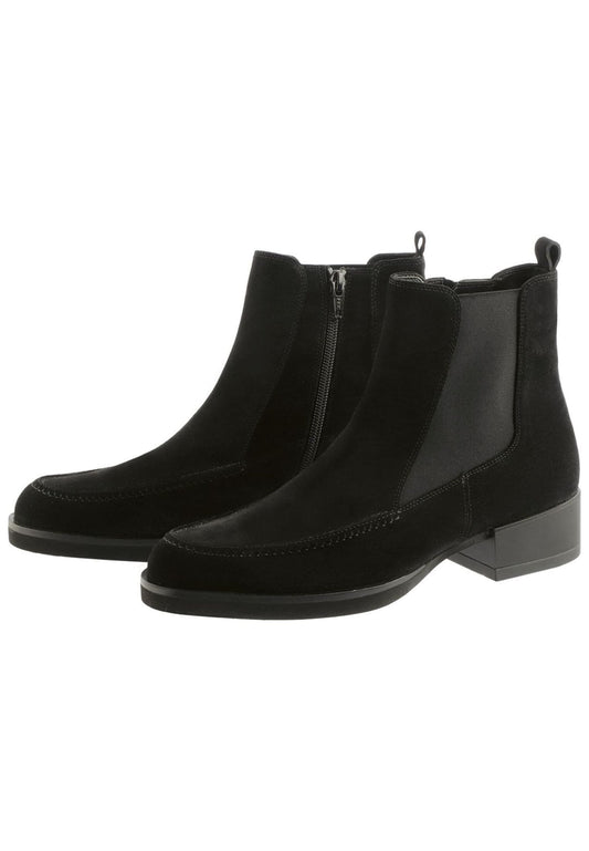 Högl Stiefelette Veloursleder Schwarz