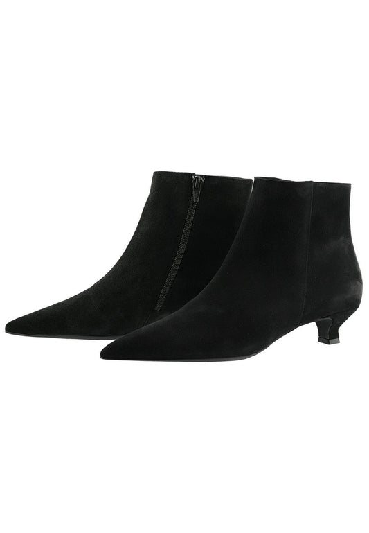 Högl Stiefelette Veloursleder Schwarz