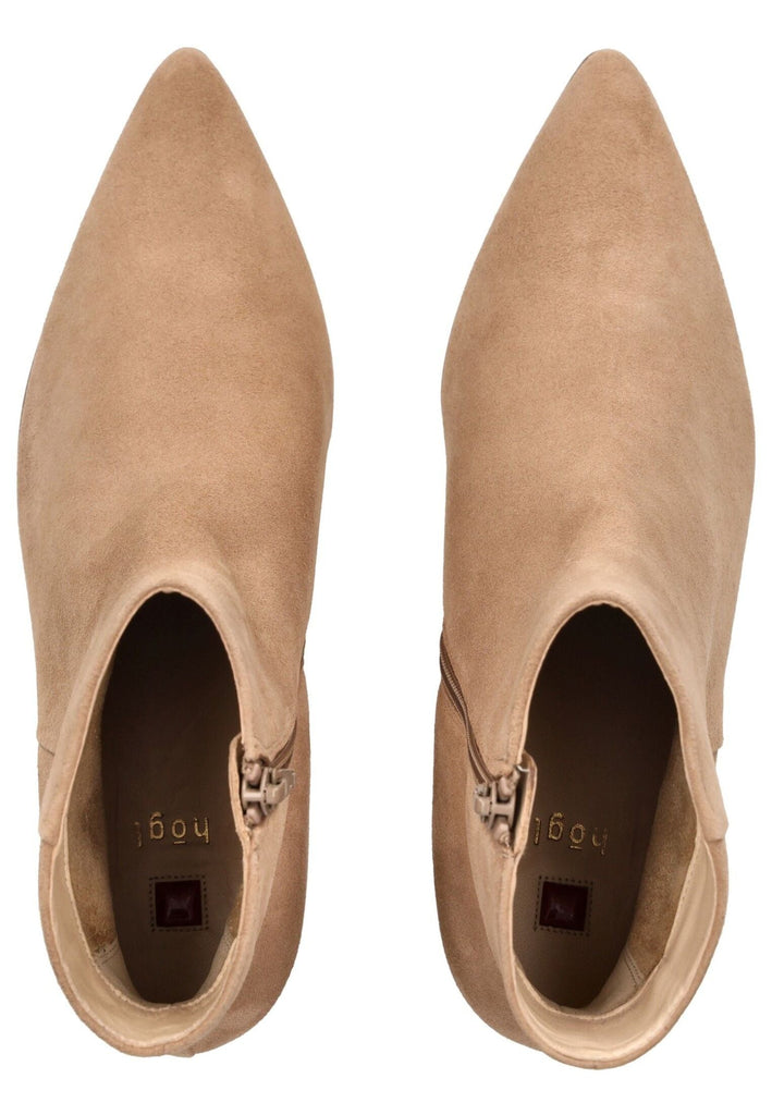 Högl Stiefelette Veloursleder Taupe