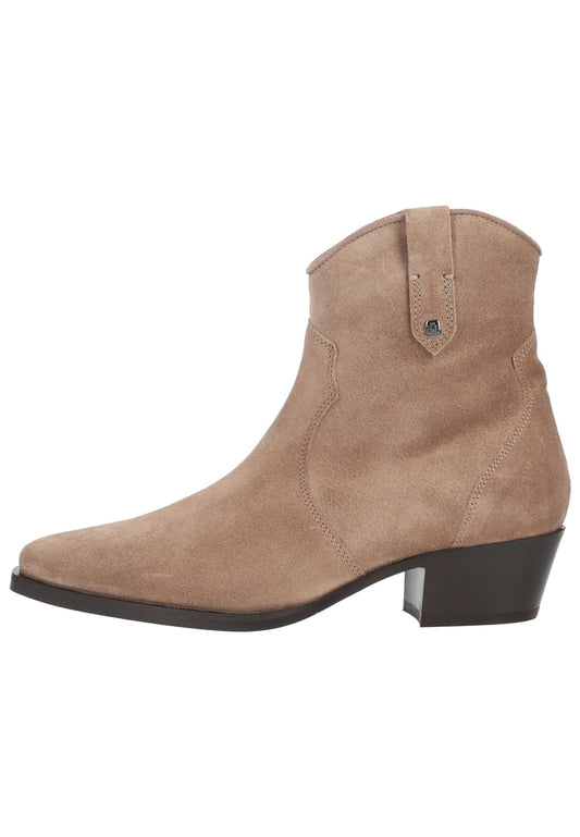 Högl Stiefelette Veloursleder Taupe