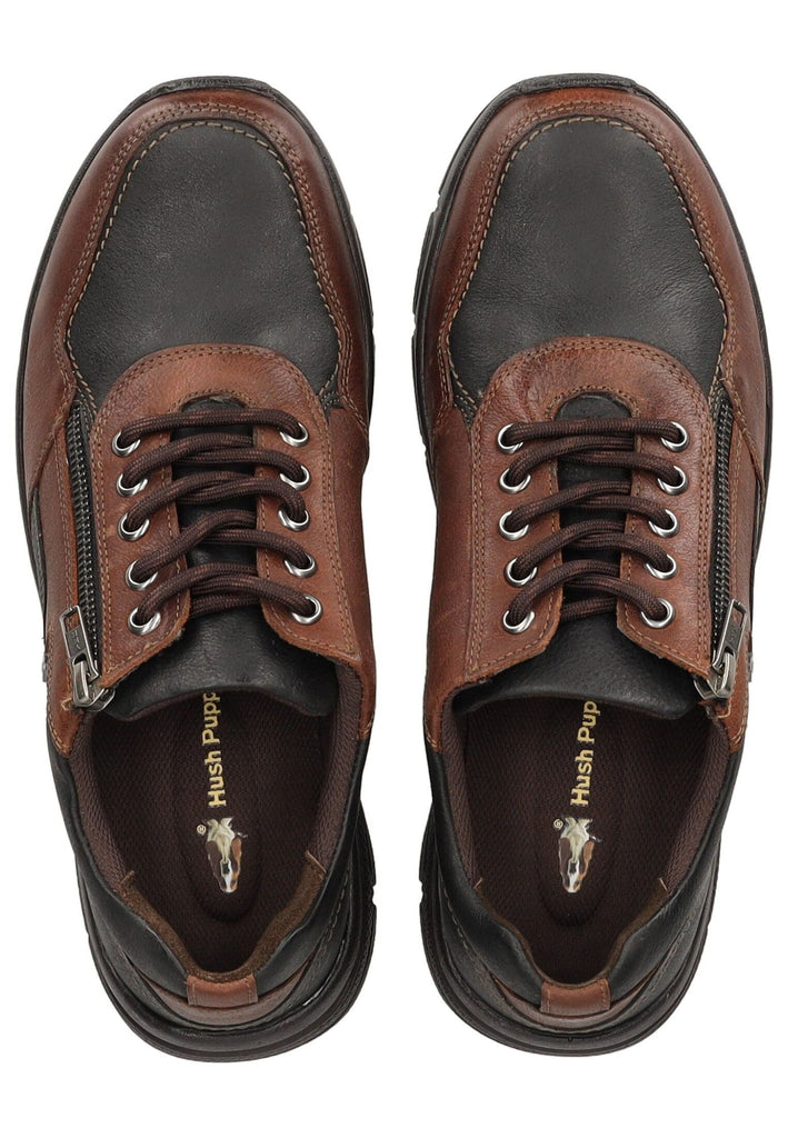 Hush Puppies Halbschuhe Leder Dunkelbraun/Schwarz