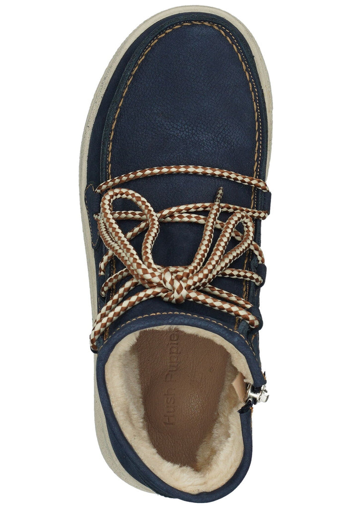 Hush Puppies Stiefelette Leder Navy Warmfutter