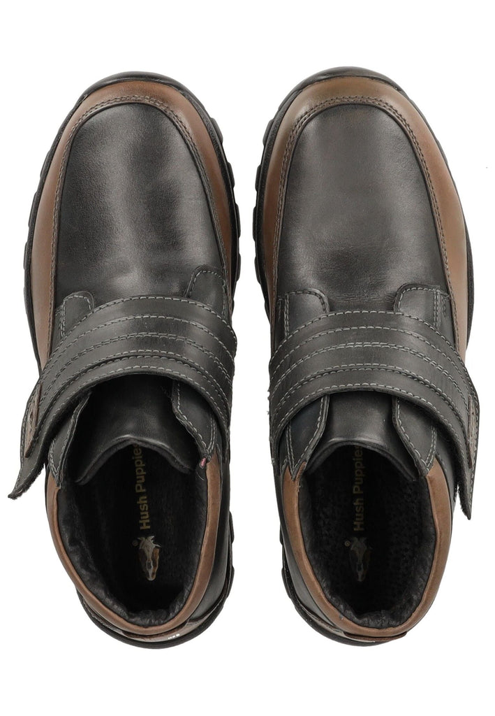 Hush Puppies Stiefelette Leder Schwarz/Braun Warmfutter