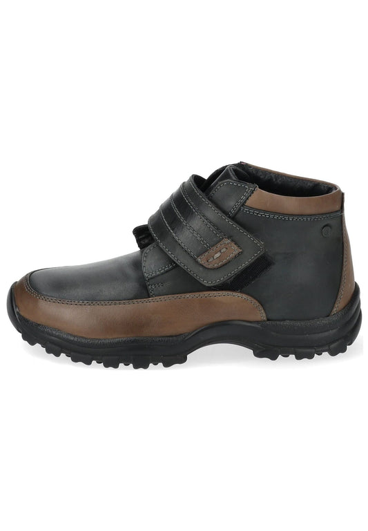 Hush Puppies Stiefelette Leder Schwarz/Braun Warmfutter