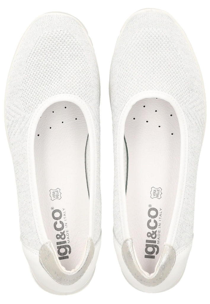 IGI&CO Ballerinas Textil Grau/Weiß