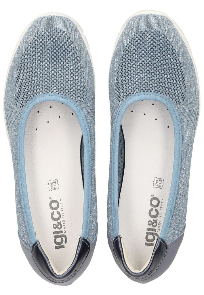 IGI&CO Ballerinas Textil Mittelblau