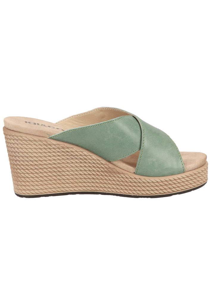 IGI&CO Pantoletten Leder Grün