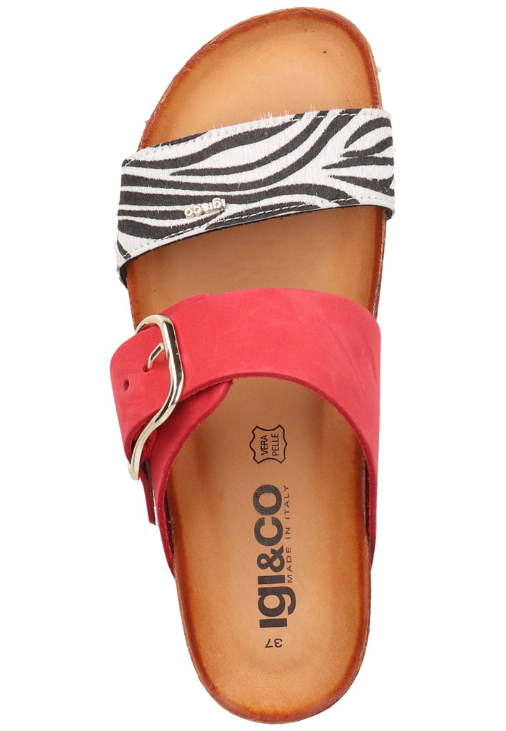 IGI&CO Pantoletten Leder Rot