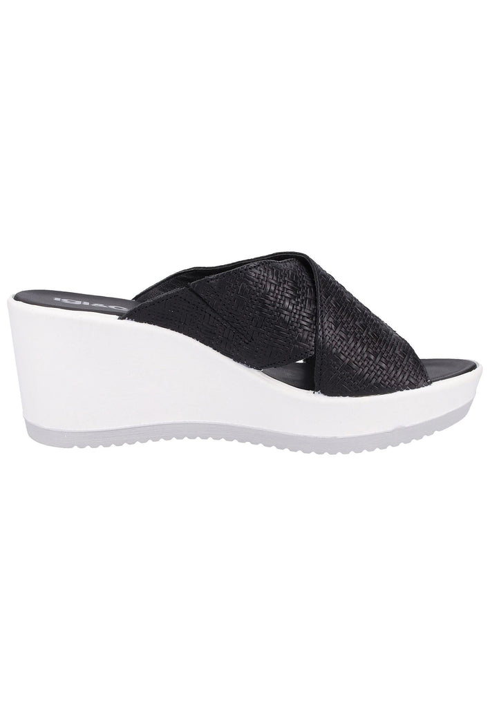 IGI&CO Pantoletten Leder Schwarz