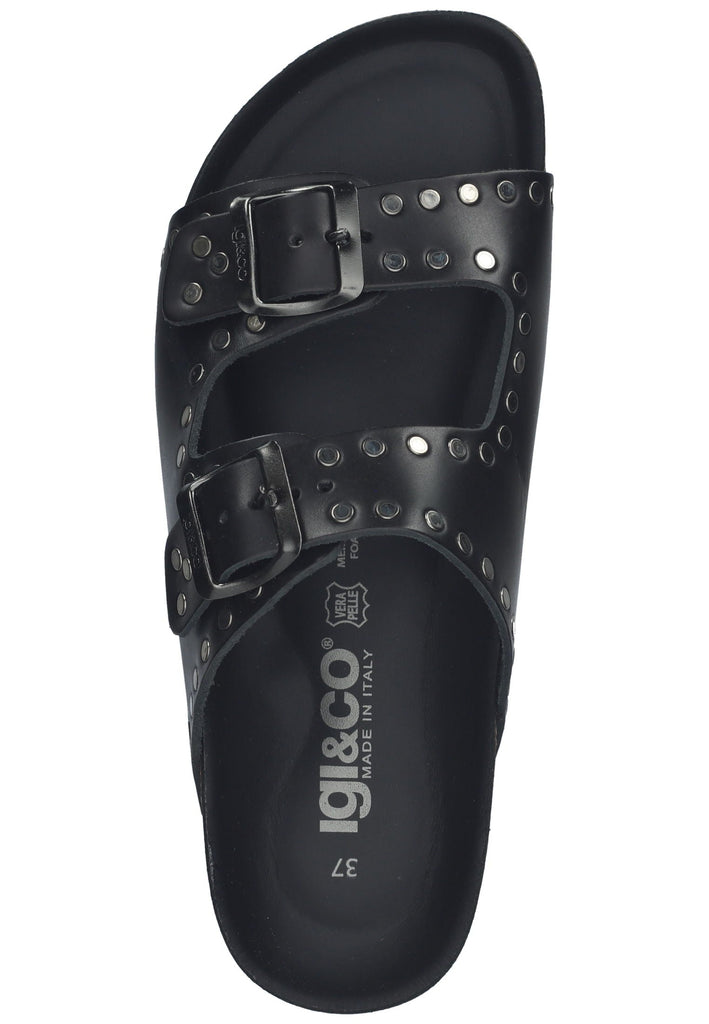 IGI&CO Pantoletten Leder Schwarz