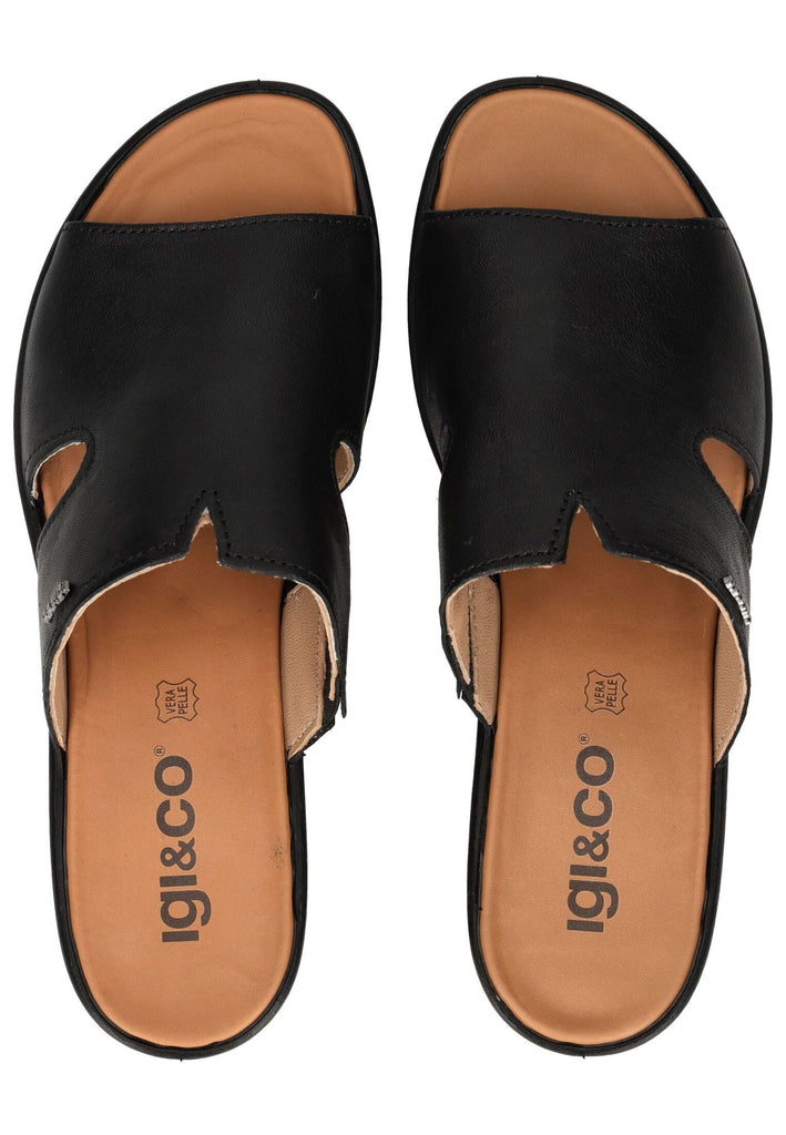 IGI&CO Pantoletten Leder Schwarz