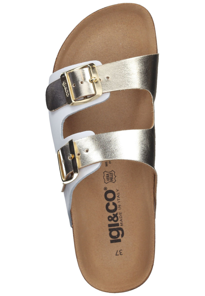 IGI&CO Pantoletten Leder Weiß