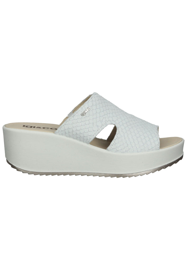 IGI&CO Pantoletten Leder Weiß