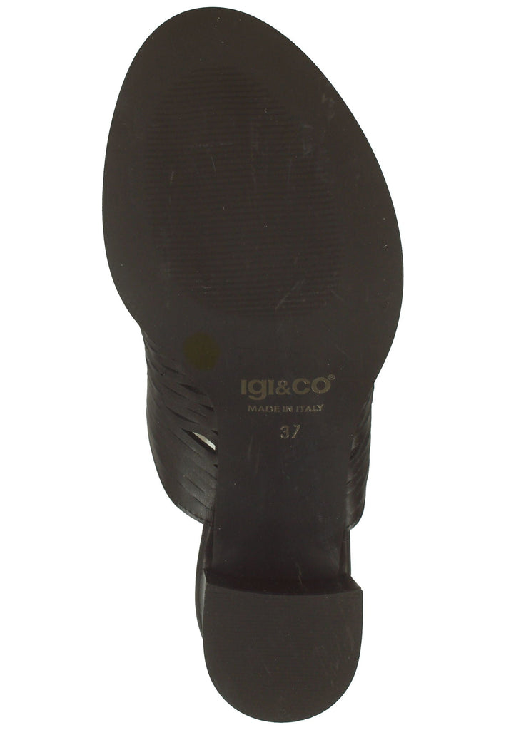 IGI&CO Pantoletten Nappaleder Schwarz