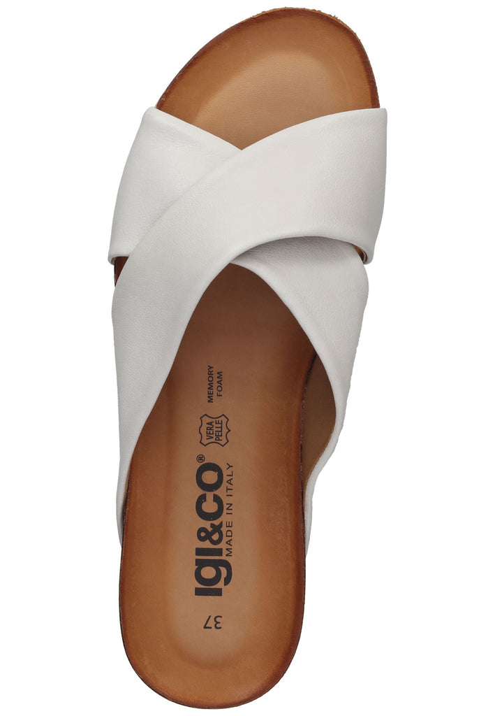 IGI&CO Pantoletten Nappaleder Weiß